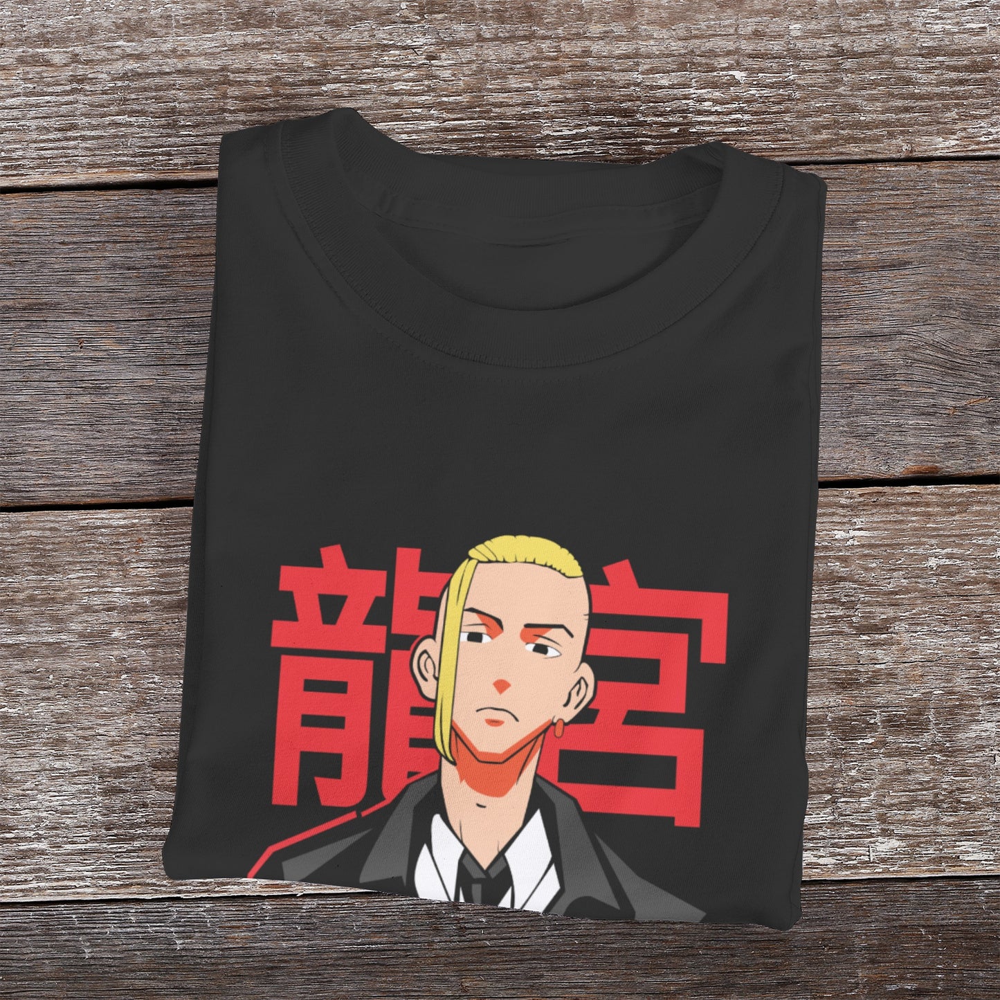 Kenshi Manga - T-shirt Custom - XS/3XL - Noir & Blanc & Bleu