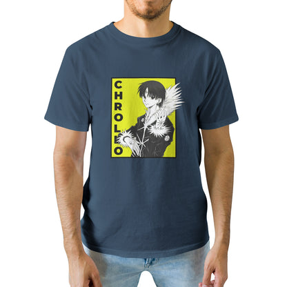 Kenshi Manga - T-shirt Custom - XS/3XL - Noir & Blanc & Bleu & Gris