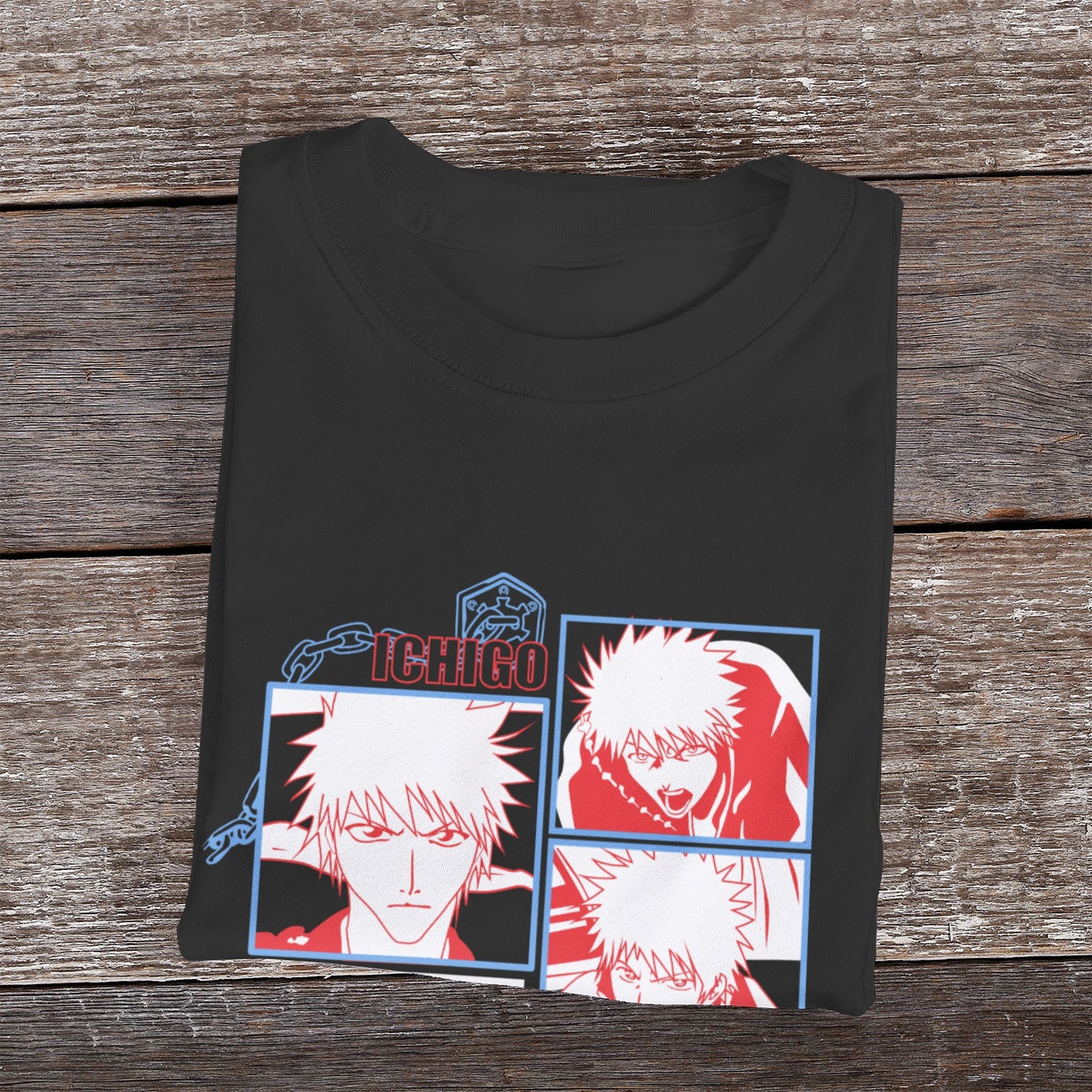 Kenshi Manga - T-shirt Custom - XS/3XL - Noir & Bleu