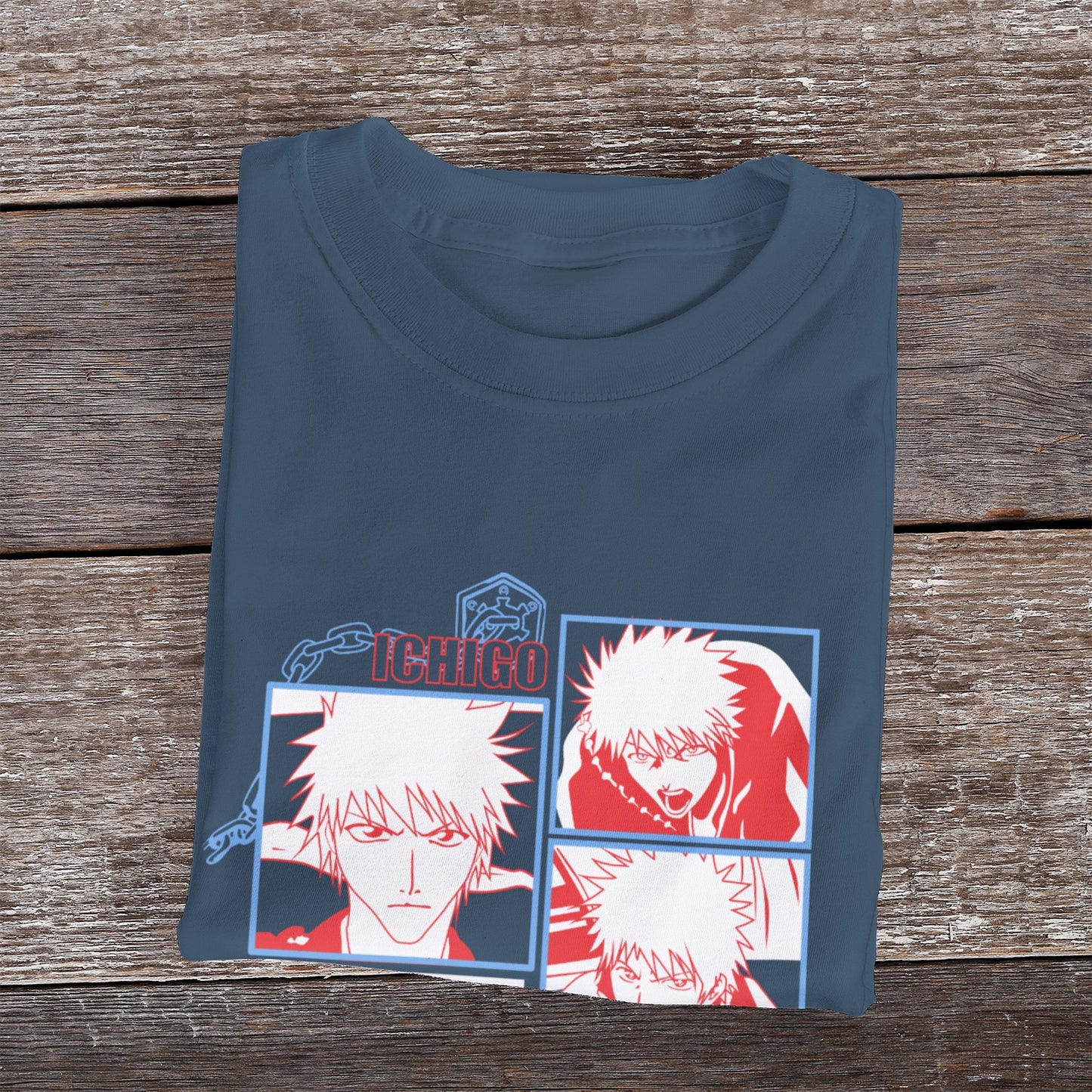 Kenshi Manga - T-shirt Custom - XS/3XL - Noir & Bleu