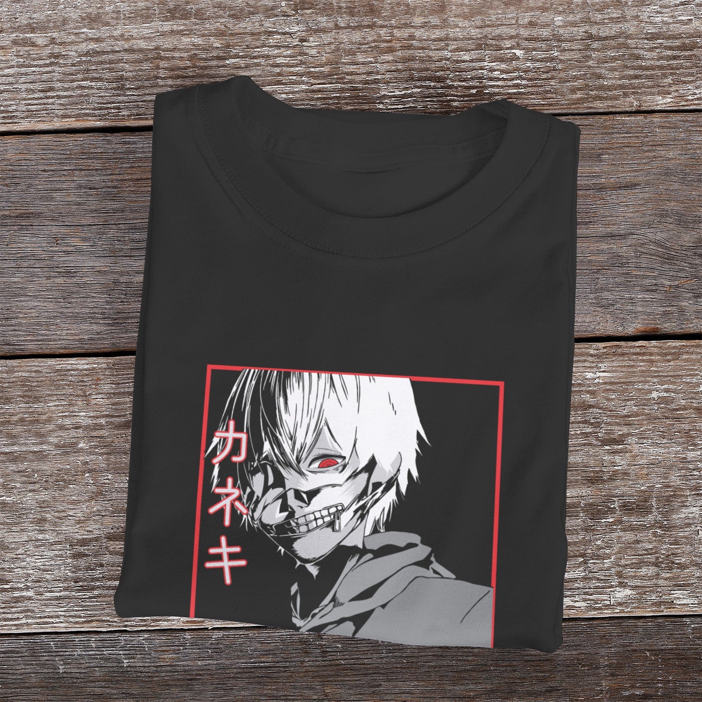 Kenshi Manga - T-shirt Custom - XS/3XL - Noir & Blanc & Rouge