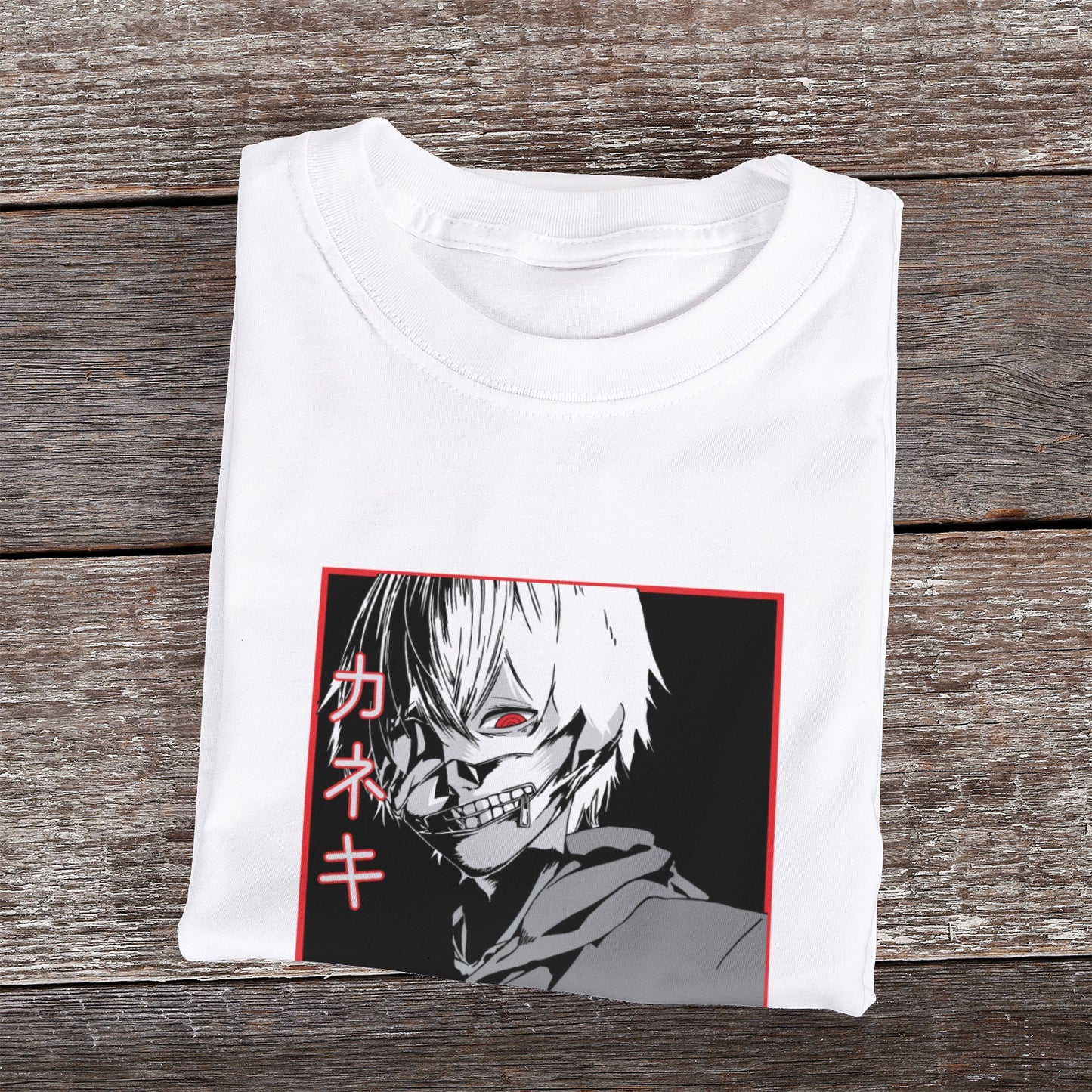 Kenshi Manga - T-shirt Custom - XS/3XL - Noir & Blanc & Rouge