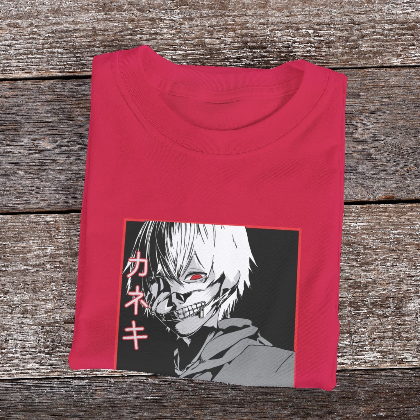 Kenshi Manga - T-shirt Custom - XS/3XL - Noir & Blanc & Rouge