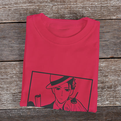 Kenshi Manga - T-shirt Custom - XS/3XL - Noir & Blanc & Bleu & Rouge & Gris