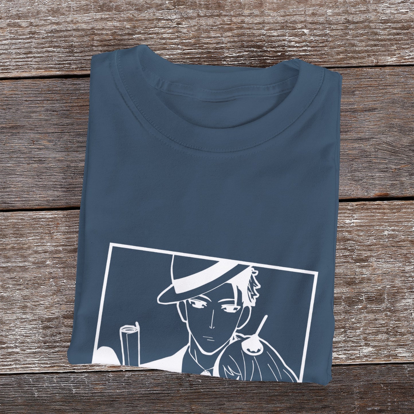 Kenshi Manga - T-shirt Custom - XS/3XL - Noir & Blanc & Bleu & Rouge & Gris