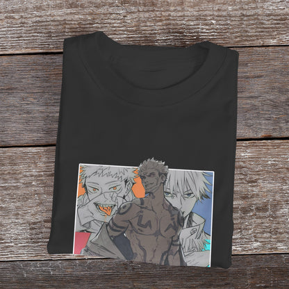 Kenshi Manga - T-shirt Custom - XS/3XL - Noir & Blanc & Bleu & Gris