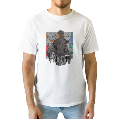 Kenshi Manga - T-shirt Custom - XS/3XL - Noir & Blanc & Bleu & Gris