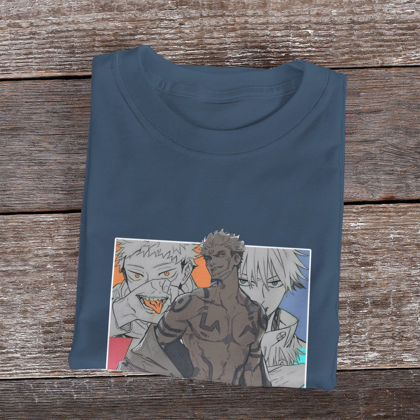 Kenshi Manga - T-shirt Custom - XS/3XL - Noir & Blanc & Bleu & Gris