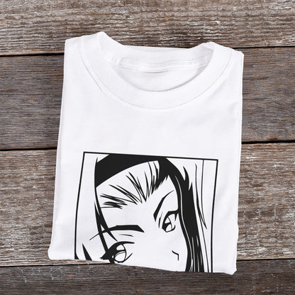 Kenshi Manga - T-shirt Custom - XS/3XL - Noir & Blanc & Bleu & Gris & Rouge