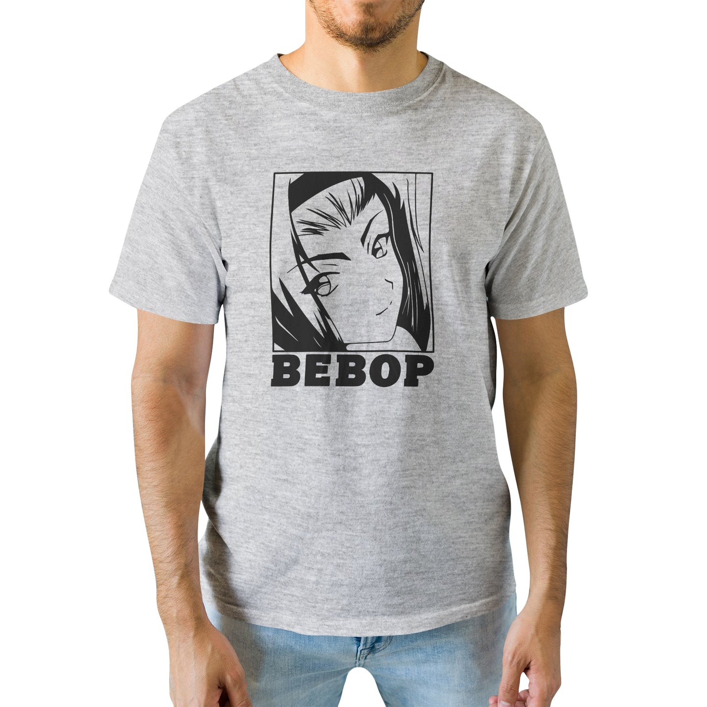 Kenshi Manga - T-shirt Custom - XS/3XL - Noir & Blanc & Bleu & Gris & Rouge