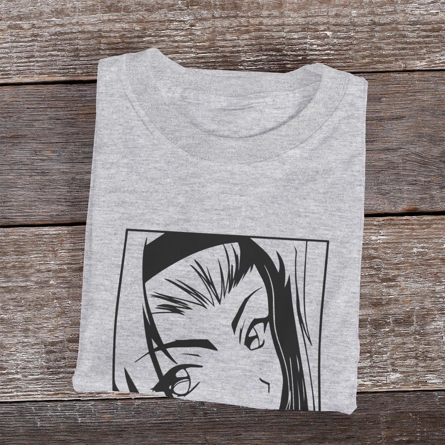 Kenshi Manga - T-shirt Custom - XS/3XL - Noir & Blanc & Bleu & Gris & Rouge