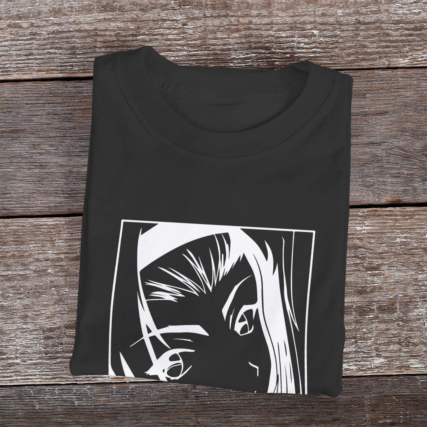 Kenshi Manga - T-shirt Custom - XS/3XL - Noir & Blanc & Bleu & Gris & Rouge