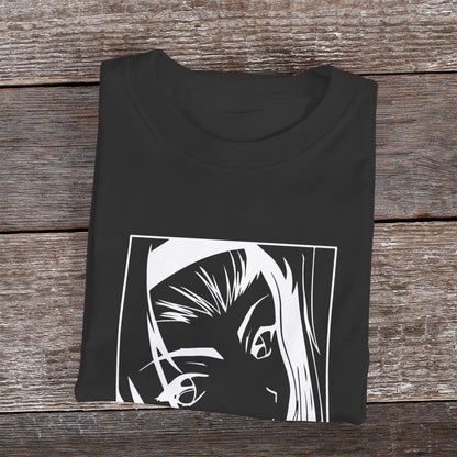 Kenshi Manga - T-shirt Custom - XS/3XL - Noir & Blanc & Bleu & Gris & Rouge