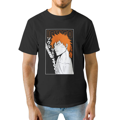 Kenshi Manga - T-shirt Custom - XS/3XL - Noir & Blanc & Bleu