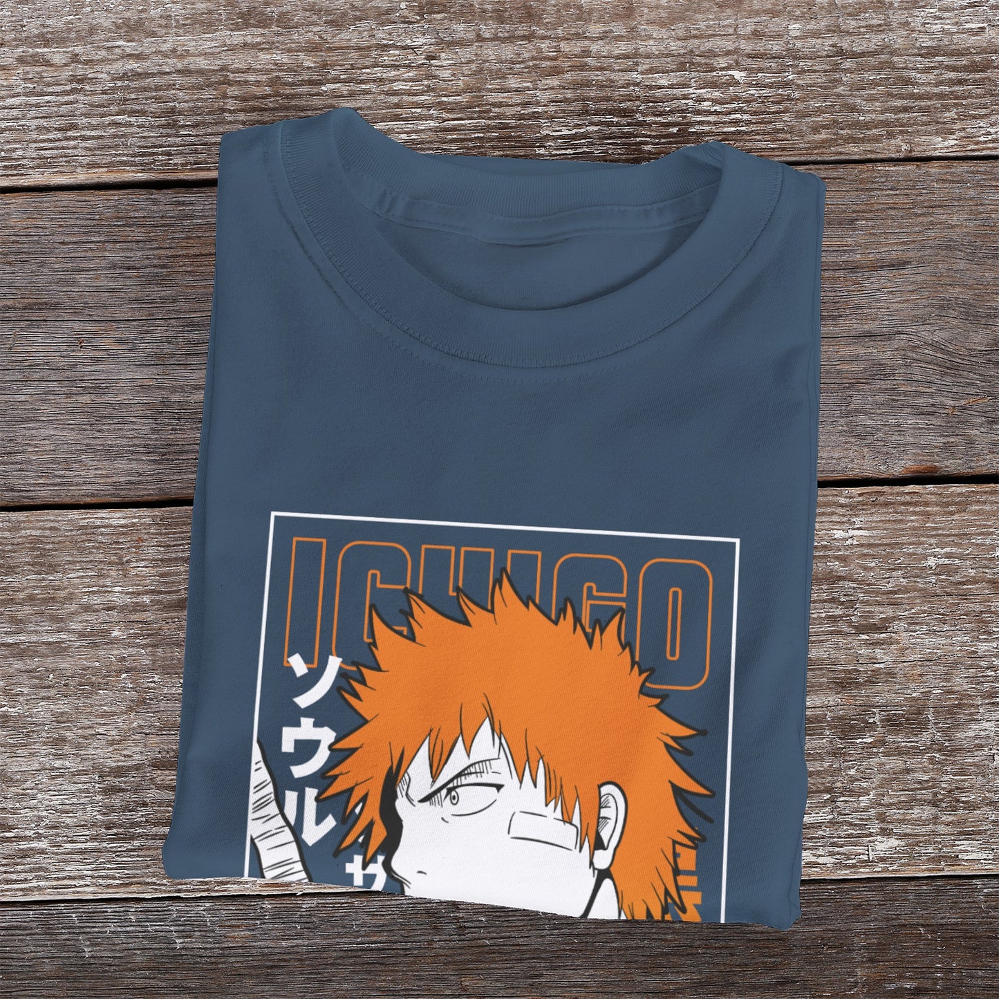 Kenshi Manga - T-shirt Custom - XS/3XL - Noir & Blanc & Bleu