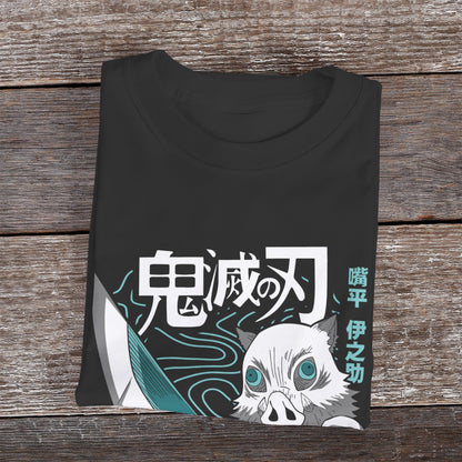 Kenshi Manga - T-shirt Custom - XS/3XL - Noir & Blanc & Bleu