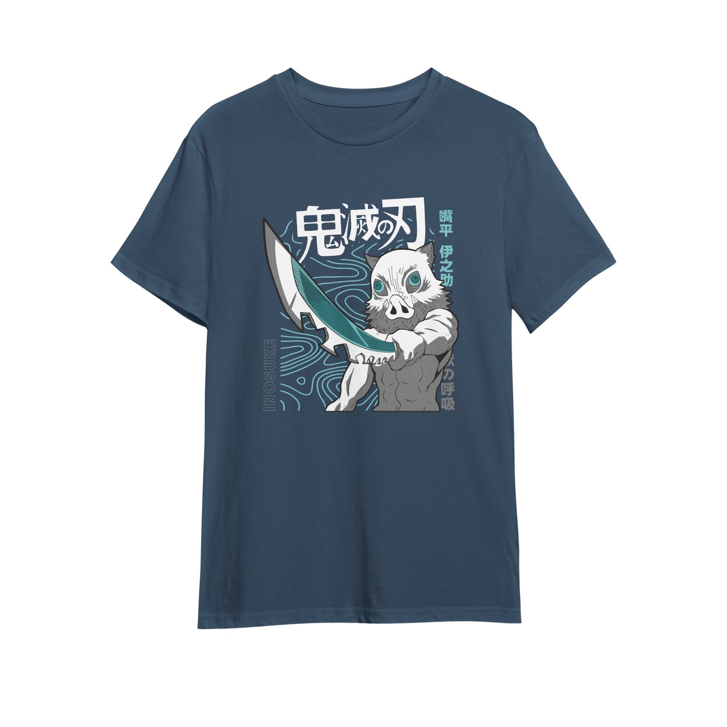 Kenshi Manga - T-shirt Custom - XS/3XL - Noir & Blanc & Bleu