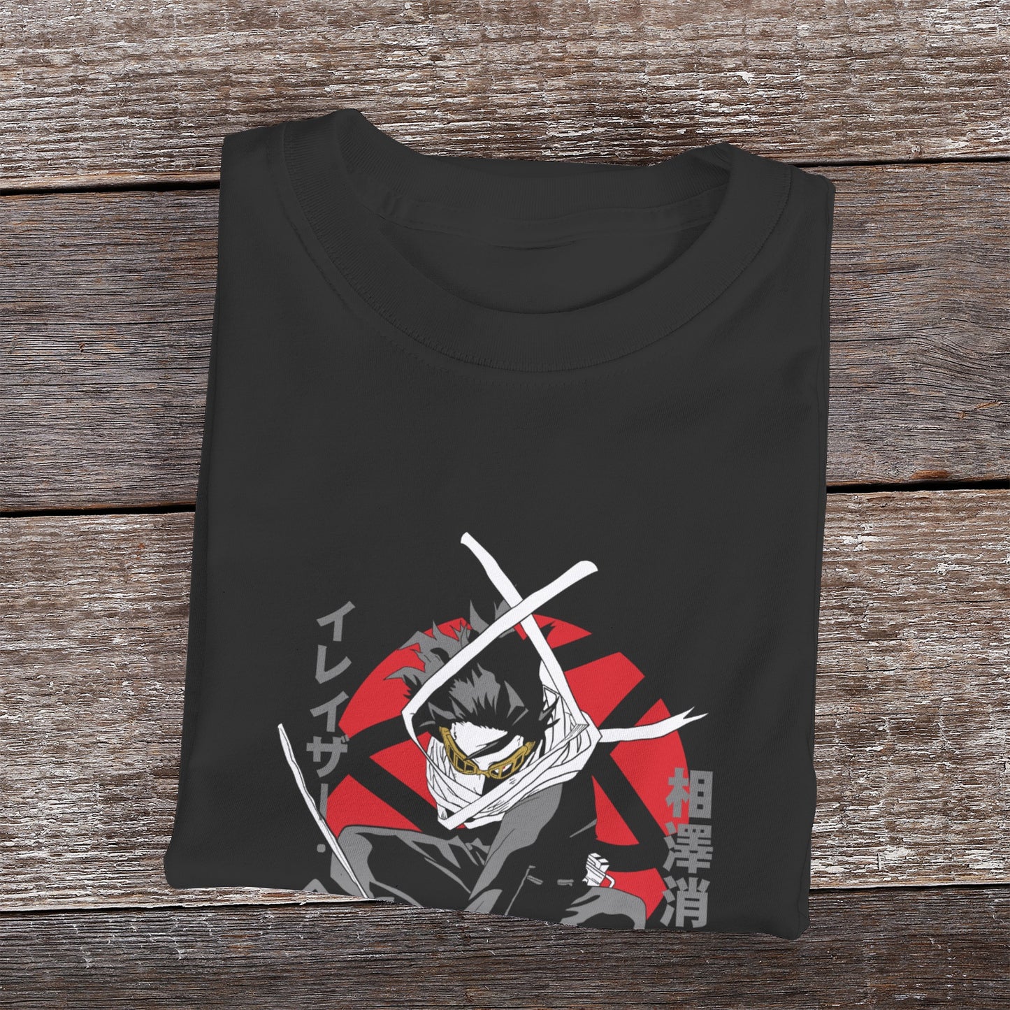 Kenshi Manga - T-shirt Custom - XS/3XL - Noir & Blanc & Bleu & Gris