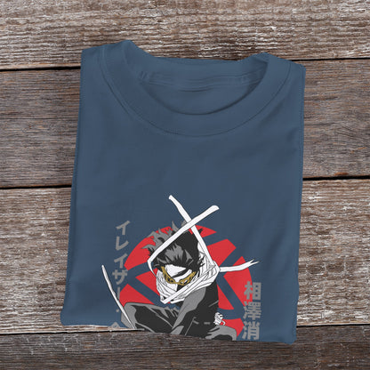 Kenshi Manga - T-shirt Custom - XS/3XL - Noir & Blanc & Bleu & Gris