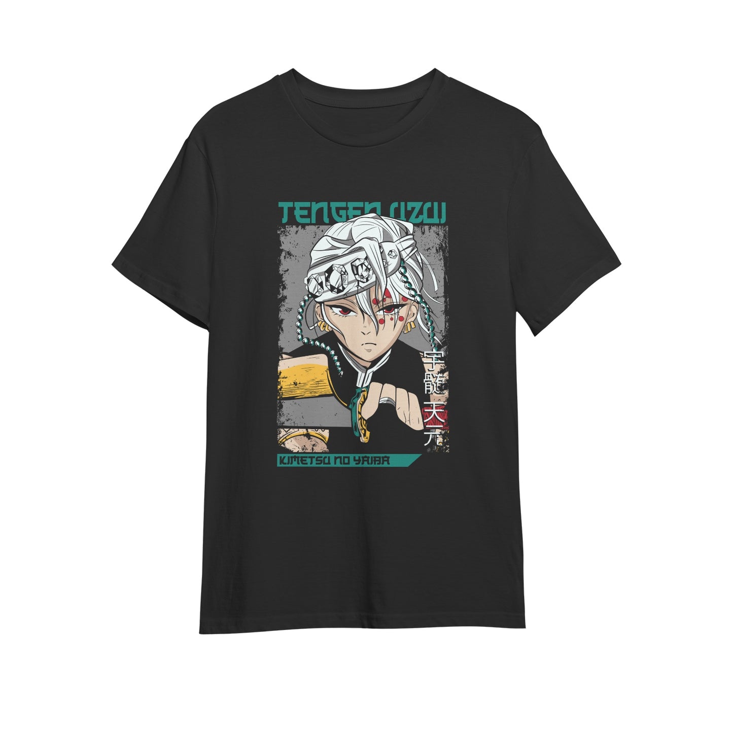 Kenshi Manga - T-shirt Custom - XS/3XL - Noir & Blanc & Gris