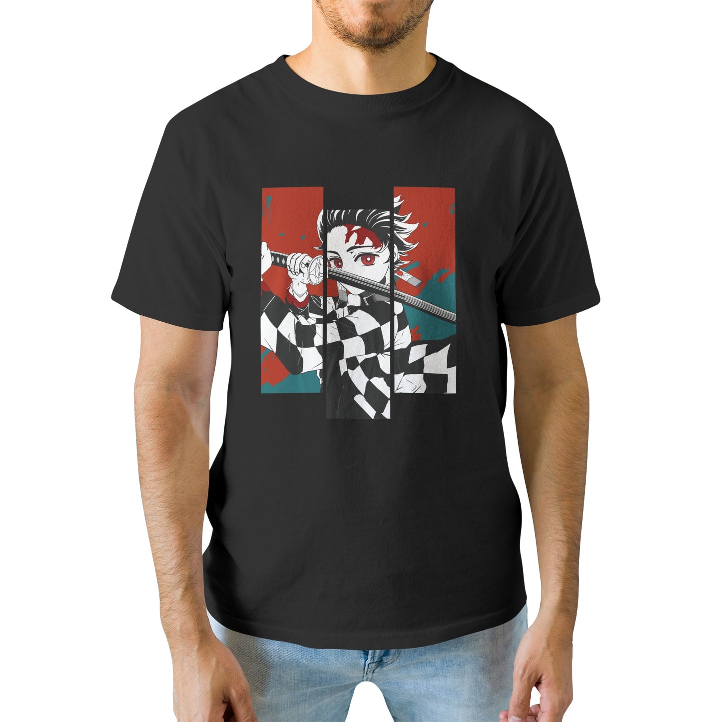 Kenshi Manga - T-shirt Custom - XS/3XL - Noir & Blanc & Gris