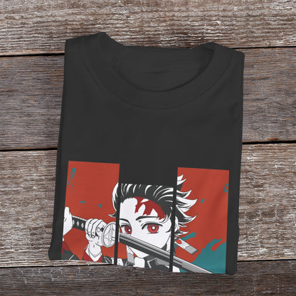 Kenshi Manga - T-shirt Custom - XS/3XL - Noir & Blanc & Gris