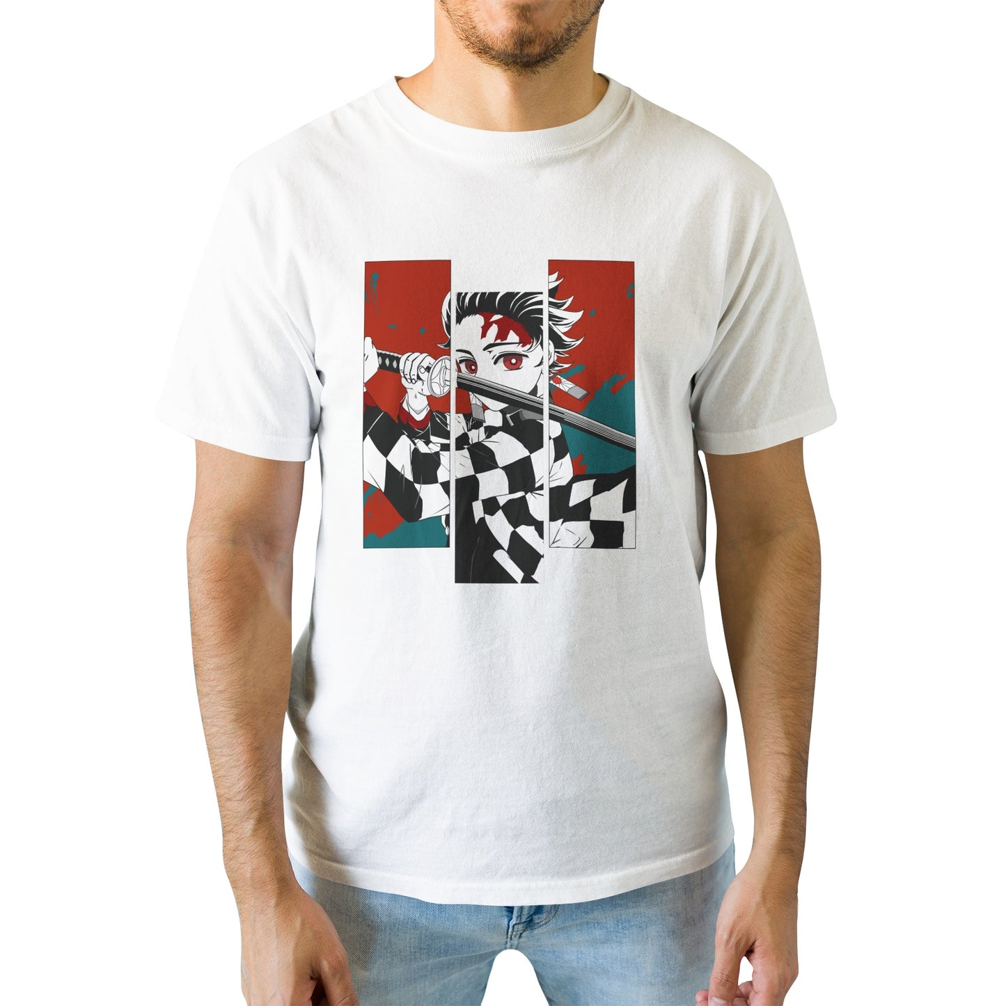 Kenshi Manga - T-shirt Custom - XS/3XL - Noir & Blanc & Gris