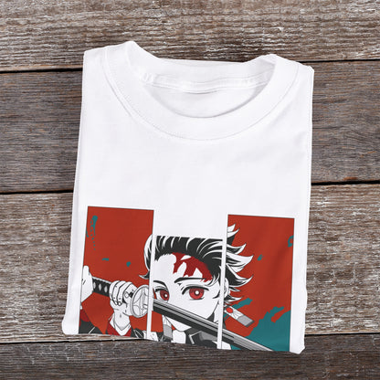 Kenshi Manga - T-shirt Custom - XS/3XL - Noir & Blanc & Gris