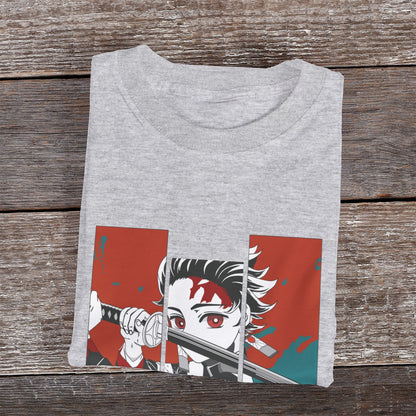 Kenshi Manga - T-shirt Custom - XS/3XL - Noir & Blanc & Gris