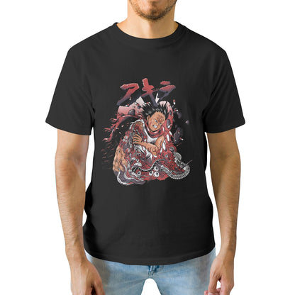 Kenshi Manga - T-shirt Custom - XS/3XL - Noir & Blanc & Bleu