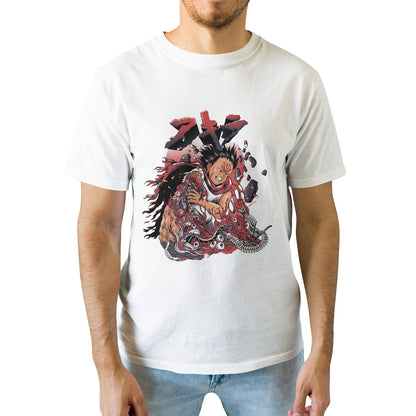 Kenshi Manga - T-shirt Custom - XS/3XL - Noir & Blanc & Bleu