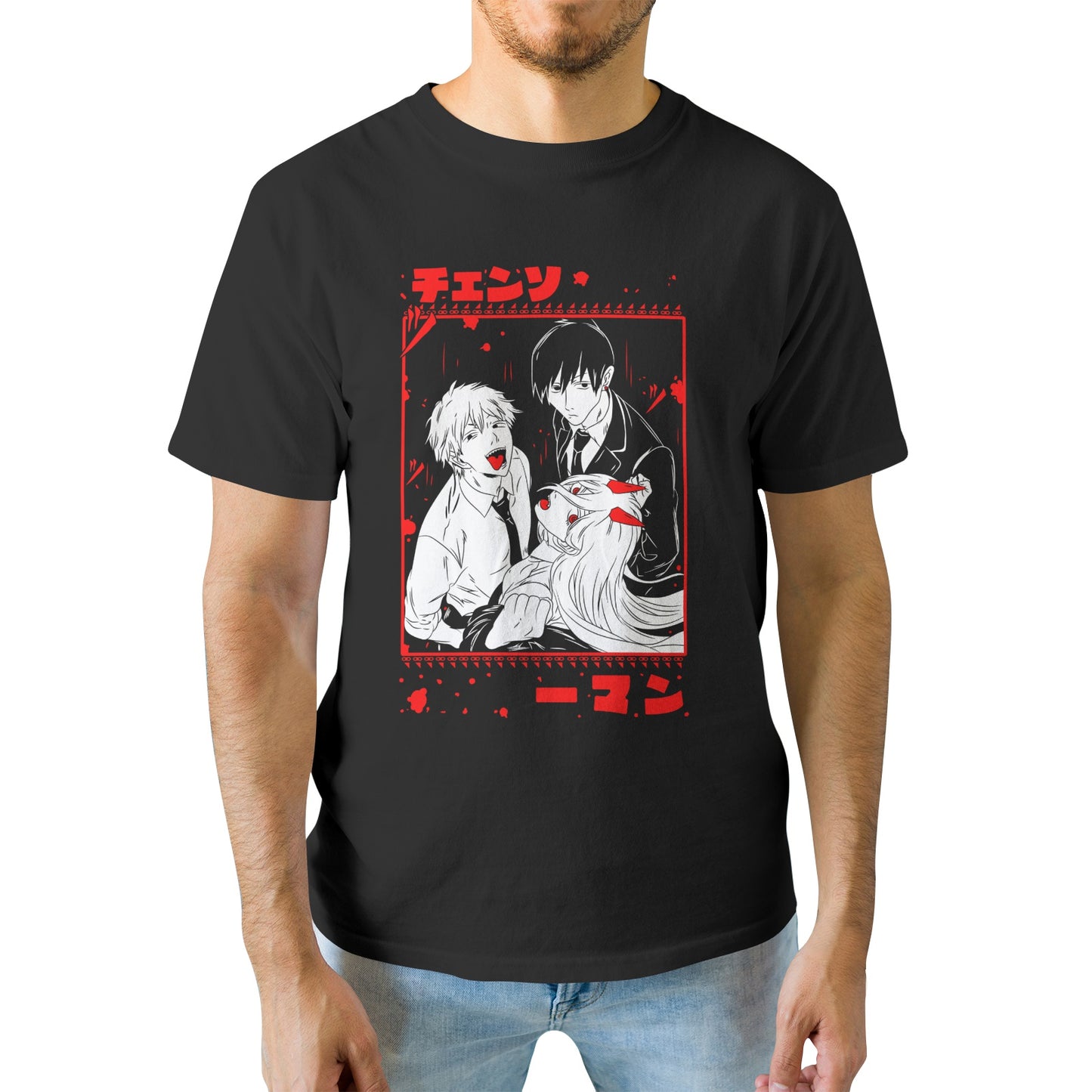 Kenshi Manga - T-shirt Custom - XS/3XL - Noir & Bleu