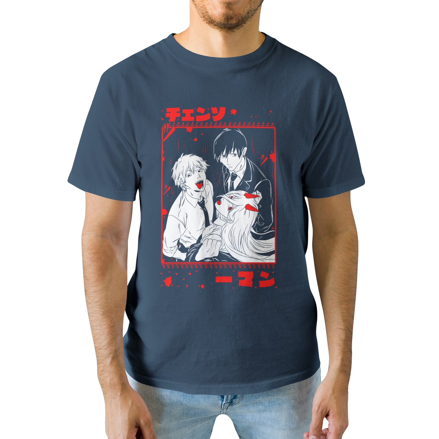 Kenshi Manga - T-shirt Custom - XS/3XL - Noir & Bleu