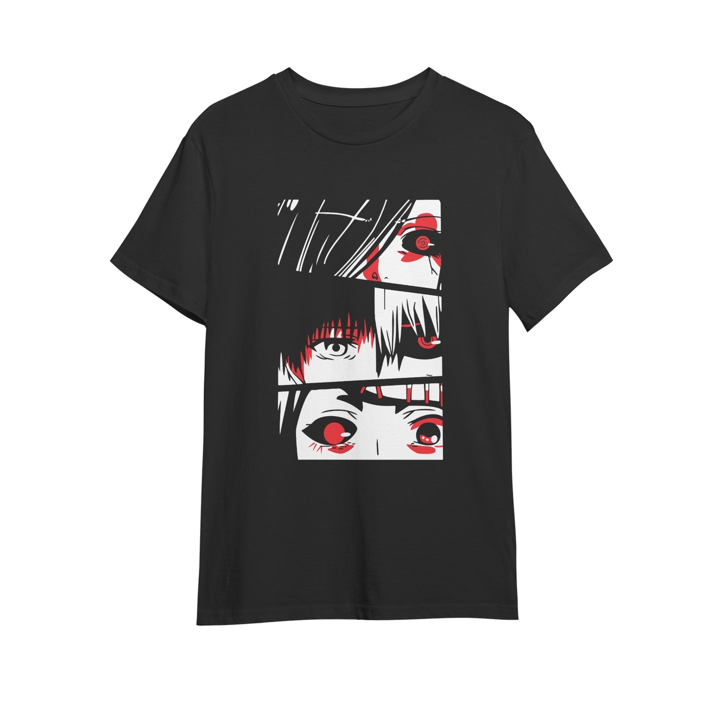 Kenshi Manga - T-shirt Custom - XS/3XL - Noir & Blanc & Gris