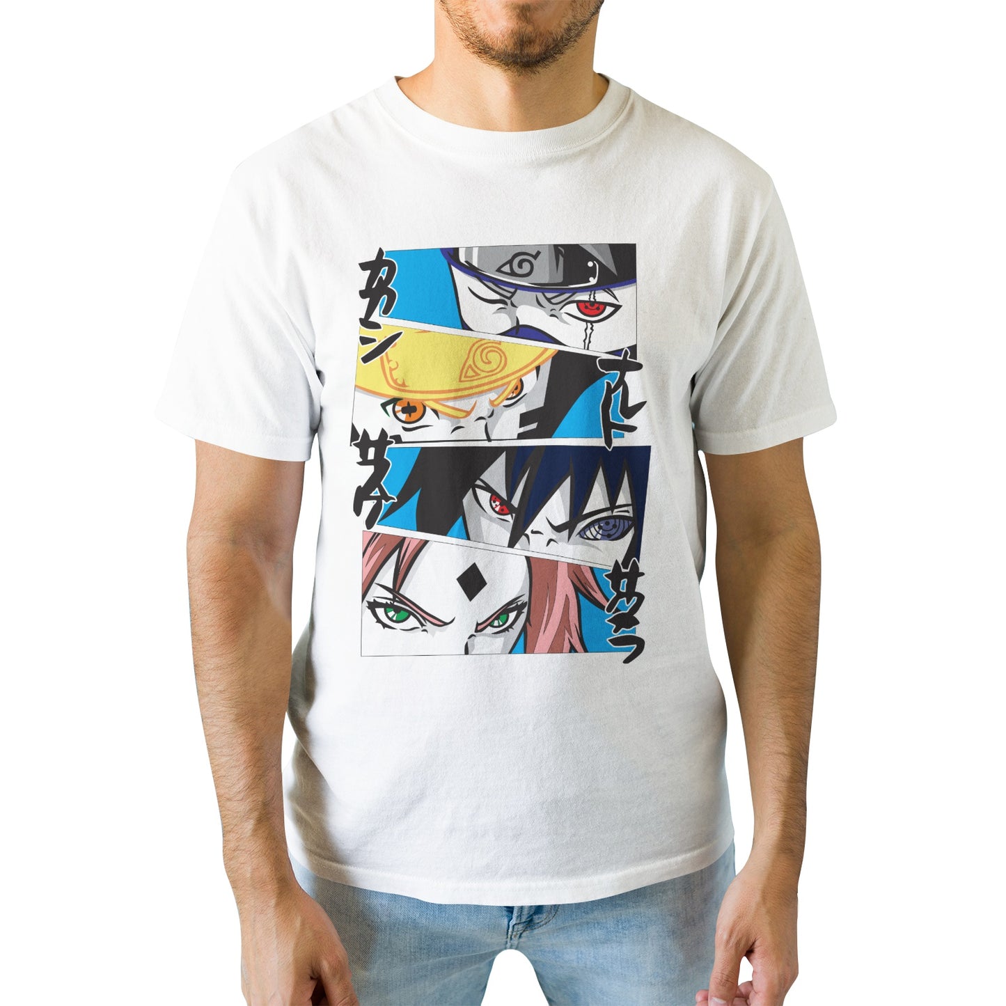 Kenshi Manga - T-shirt Custom - XS/3XL - Noir & Blanc & Rouge