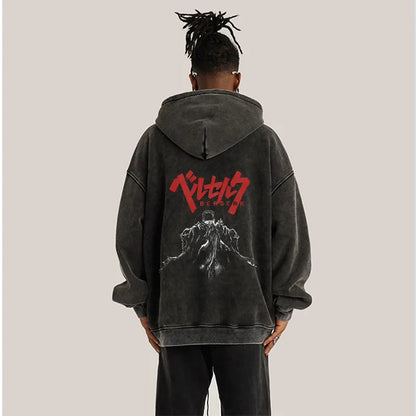 Kenshi Manga - Sweat Délavé Custom - S/3XL - Noir