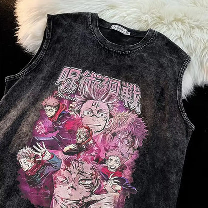 Kenshi Manga - T-shirt Délavé Custom - S/3XL - Noir