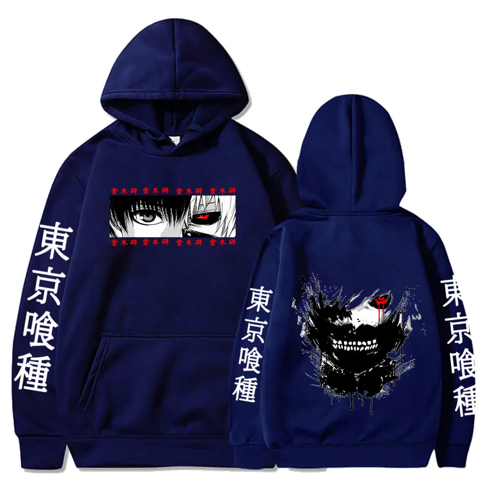 Kenshi Manga - Sweat Custom - XS/3XL - Noir & Blanc & Rouge & Gris