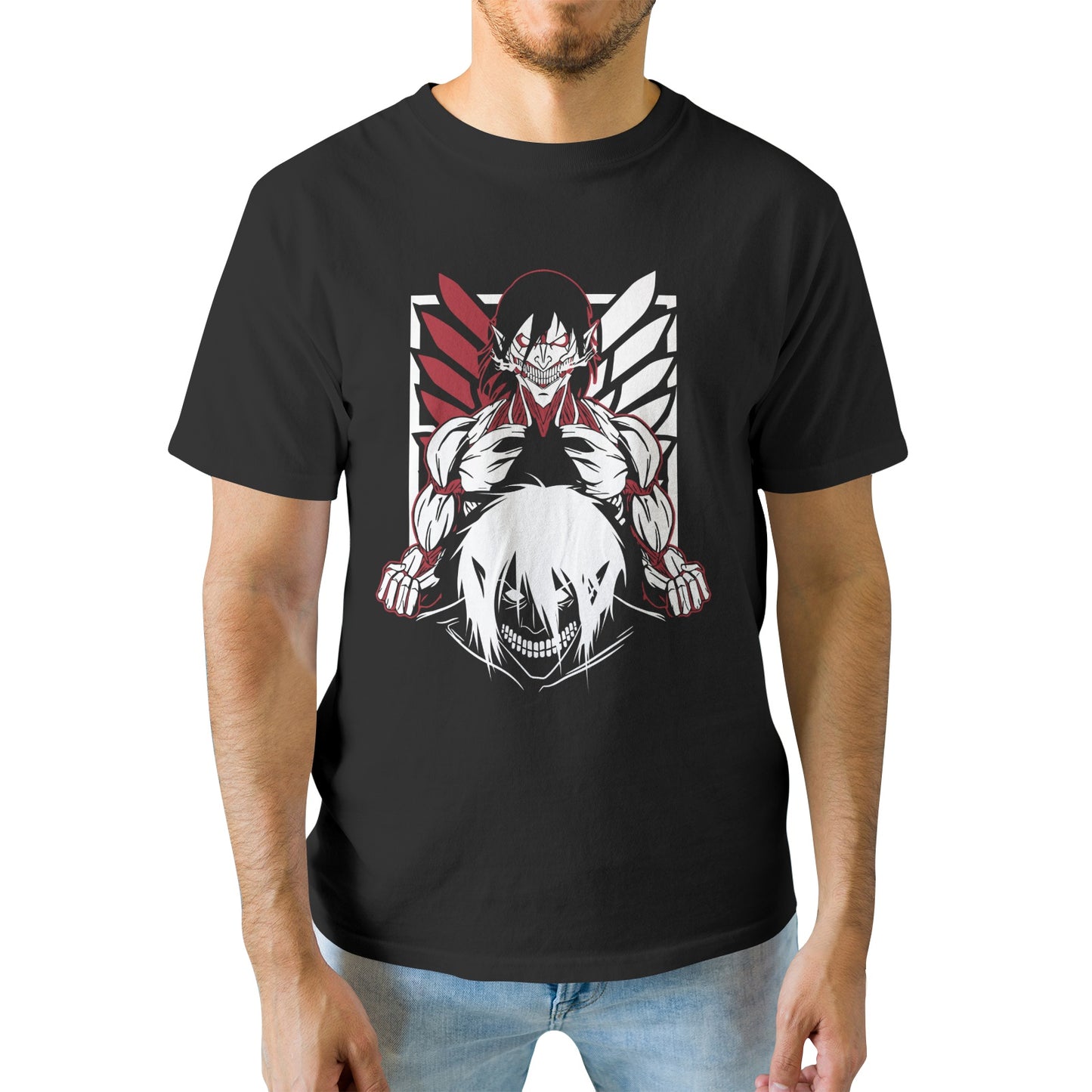 Kenshi Manga - T-shirt Custom - XS/3XL - Noir & Bleu