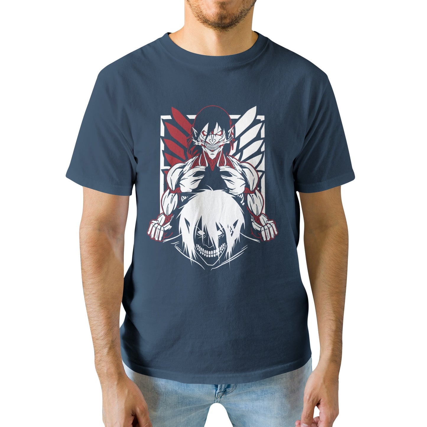 Kenshi Manga - T-shirt Custom - XS/3XL - Noir & Bleu