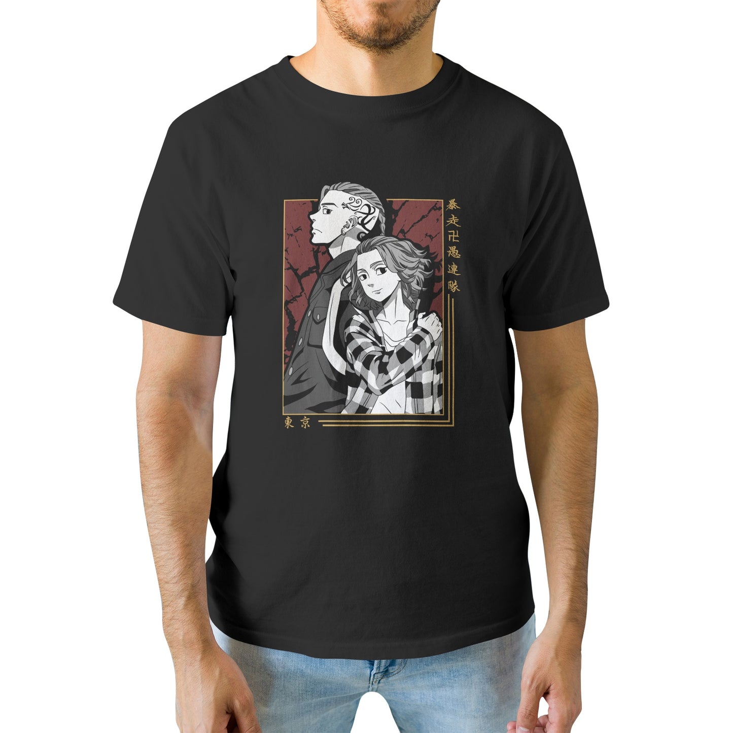 Kenshi Manga - T-shirt Custom - XS/3XL - Noir & Blanc & Gris