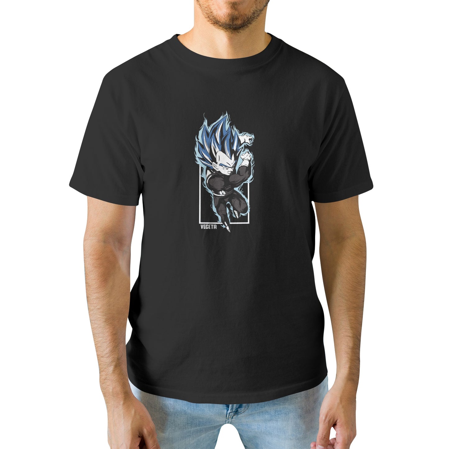 Kenshi Manga - T-shirt Custom - XS/3XL - Noir & Bleu & Rouge