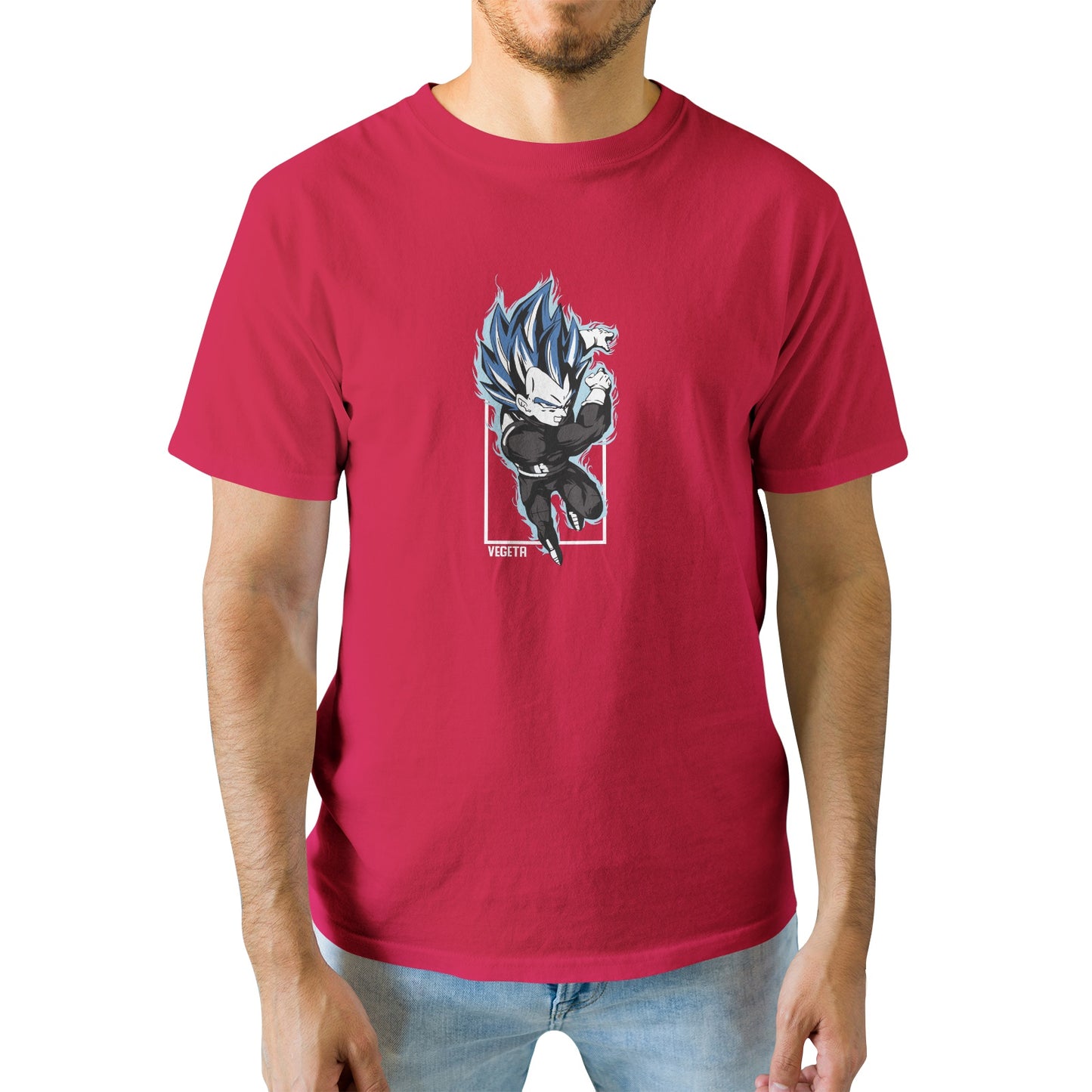 Kenshi Manga - T-shirt Custom - XS/3XL - Noir & Bleu & Rouge