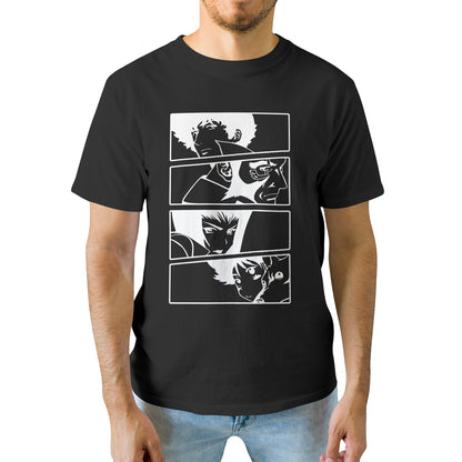 Kenshi Manga - T-shirt Custom - XS/3XL - Noir & Blanc & Bleu & Gris & Rouge