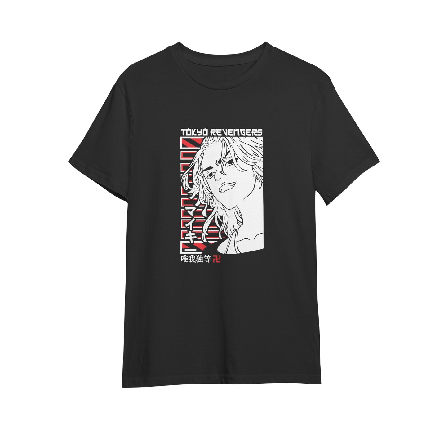 Kenshi Manga - T-shirt Custom - XS/3XL - Noir & Bleu & Rouge