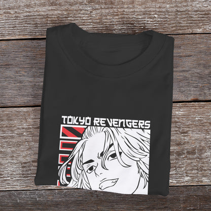 Kenshi Manga - T-shirt Custom - XS/3XL - Noir & Bleu & Rouge