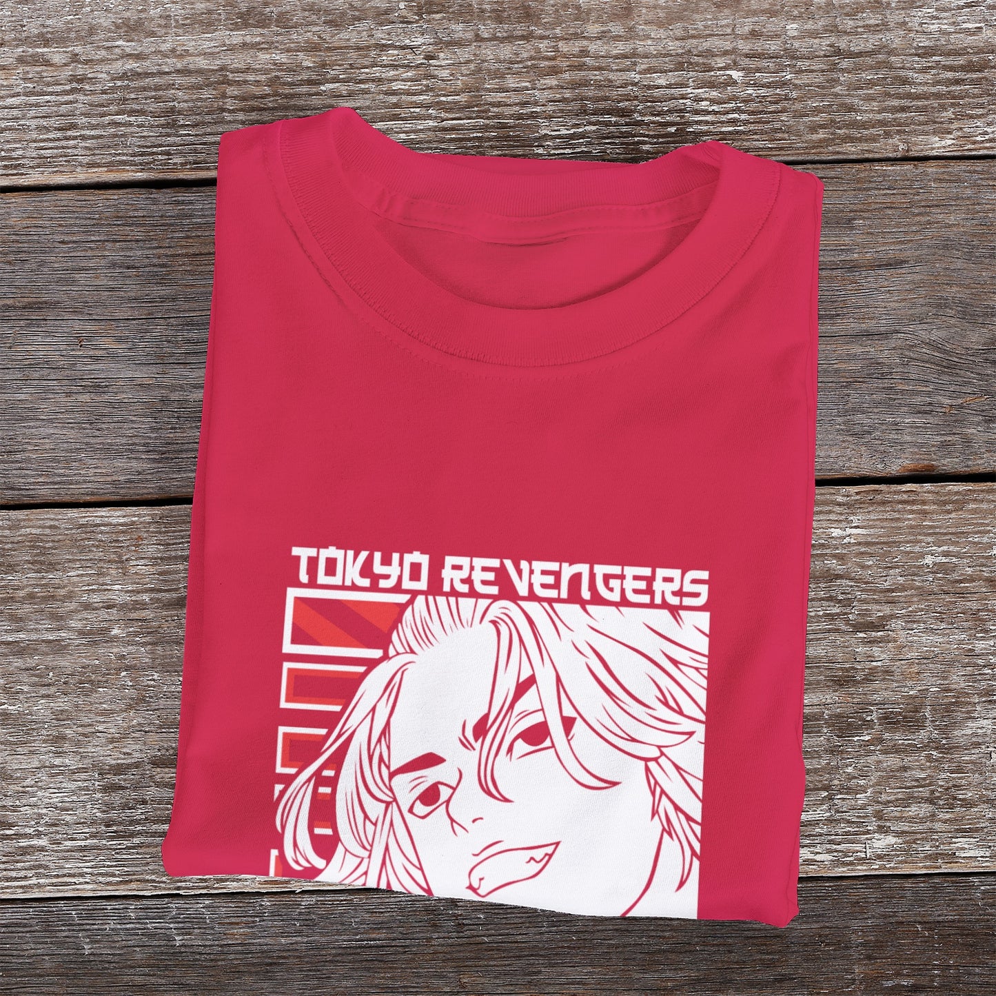 Kenshi Manga - T-shirt Custom - XS/3XL - Noir & Bleu & Rouge