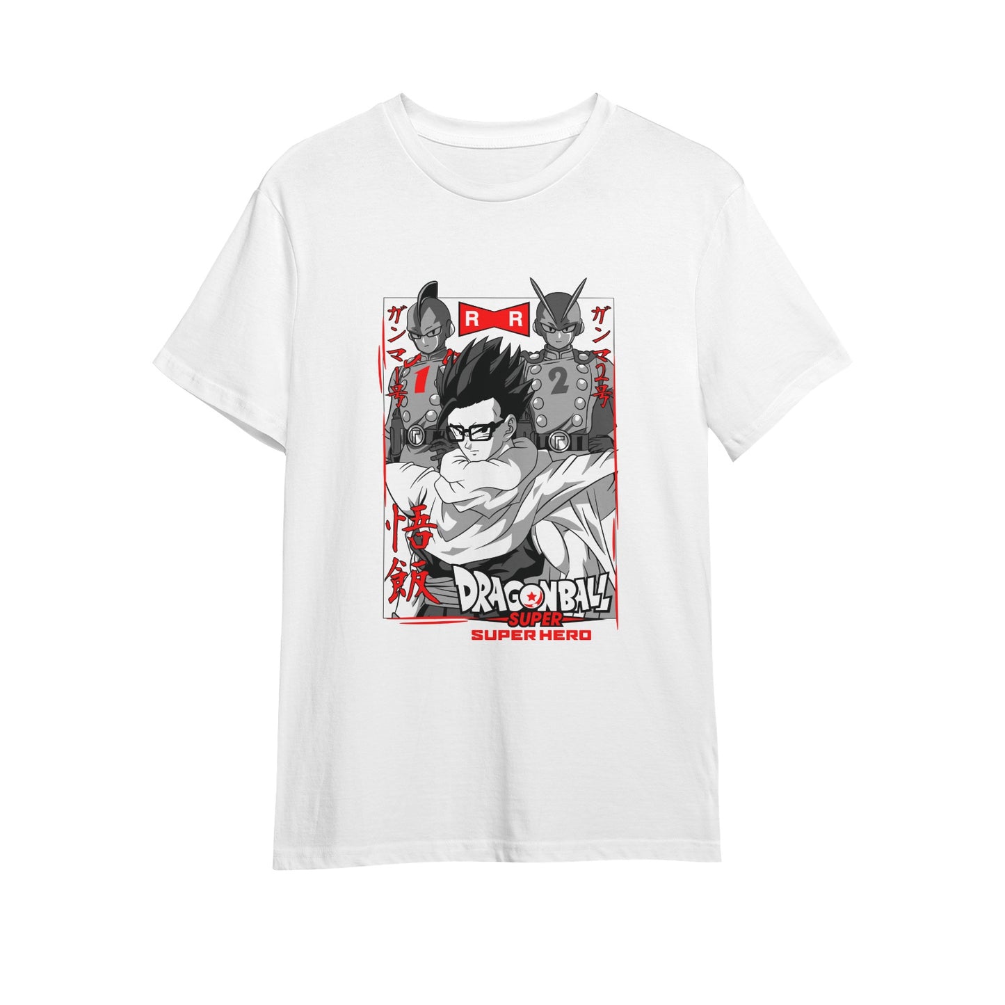 Kenshi Manga - T-shirt Custom - XS/3XL - Noir & Blanc & Bleu & Gris