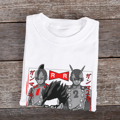 Kenshi Manga - T-shirt Custom - XS/3XL - Noir & Blanc & Bleu & Gris