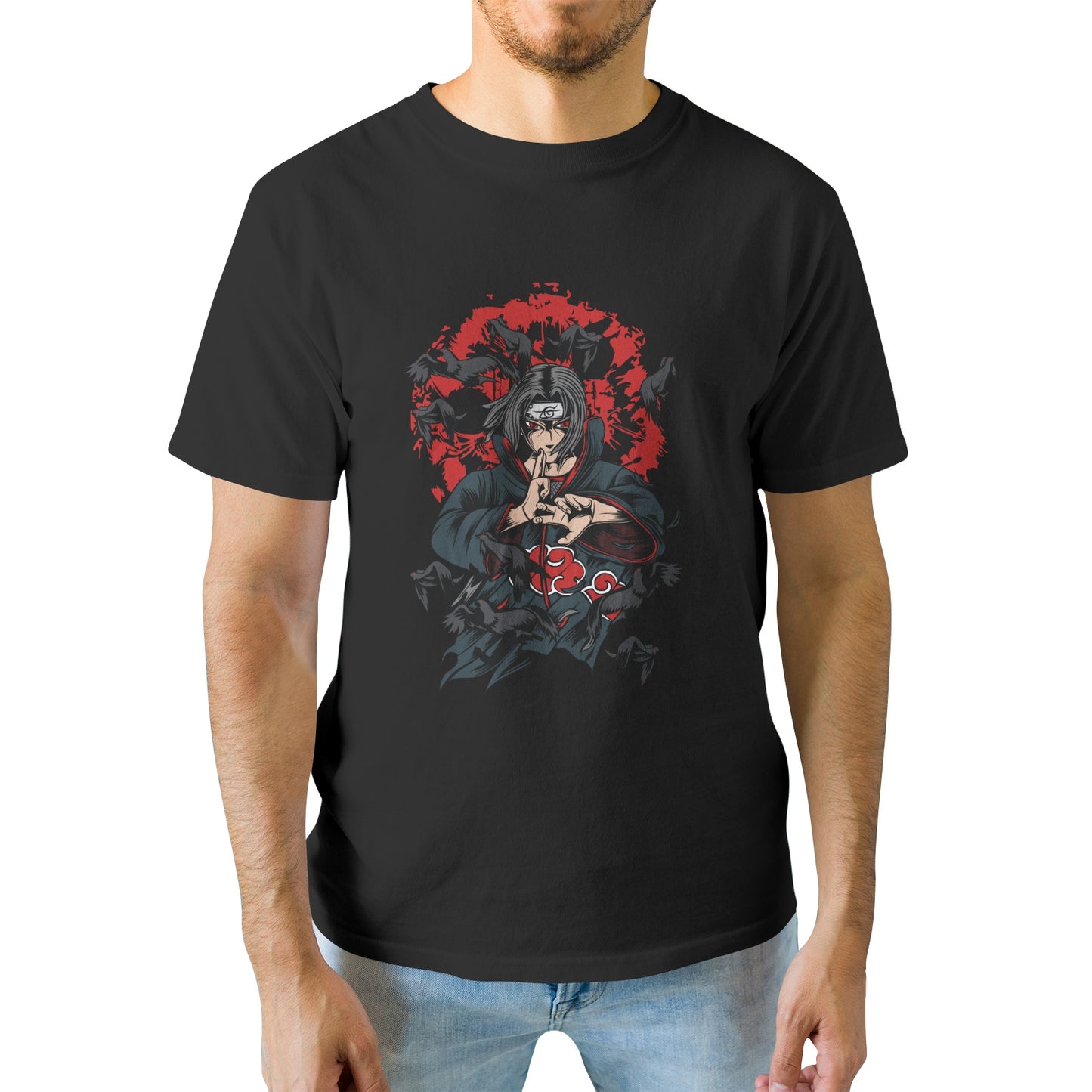 Kenshi Manga - T-shirt Custom - XS/3XL - Noir & Blanc & Bleu & Gris